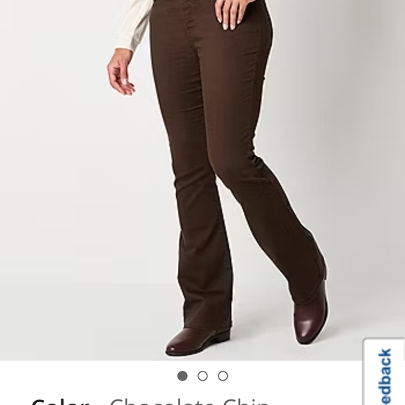 St. John's Bay Denim - St. John's Bay Comfort Waist Womens High Rise Flare Leg Jeans Brown